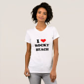 I Love Rocky Beach Rhode Island T-shirt (Voorkant volledig)