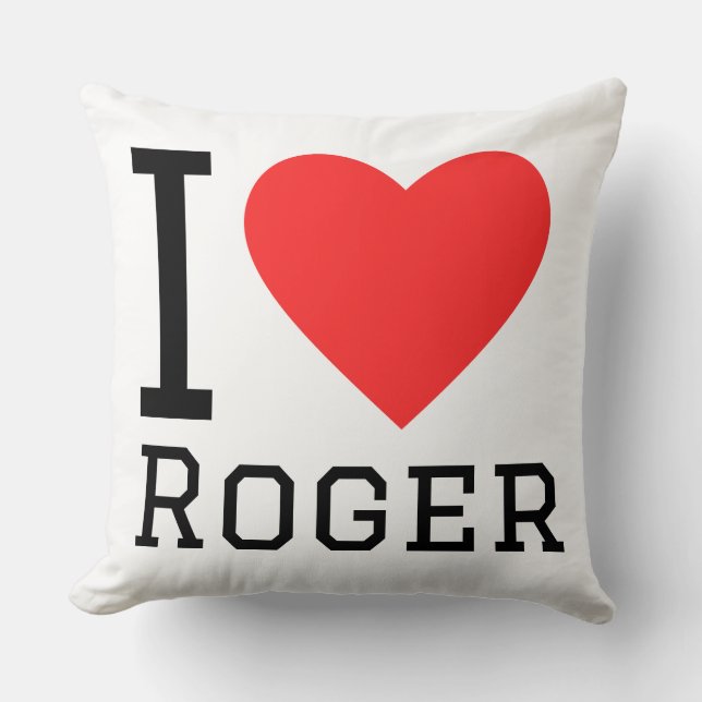I love roger kussen (Voorkant)