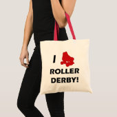 I Love Roller Derby Canvas tas (Voorkant (product))