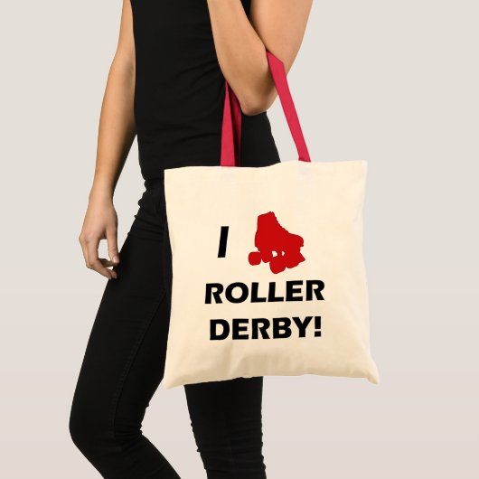 I Love Roller Derby Canvas tas (Voorkant (product))