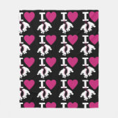 I Love Roller Skating Fleece Deken (Voorkant)