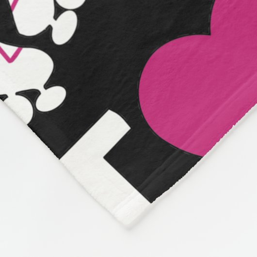 I Love Roller Skating Fleece Deken (Hoek)