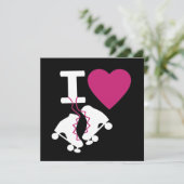 I Love Roller Skating Kaart (Staand voorkant)