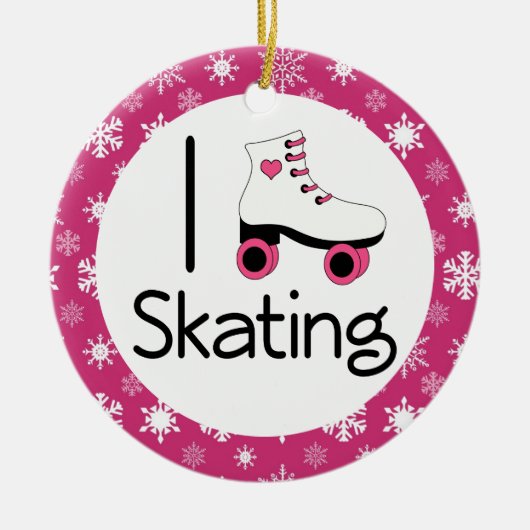 I Love Roller Skating Keepomwille Ornament Gift (Voorkant)