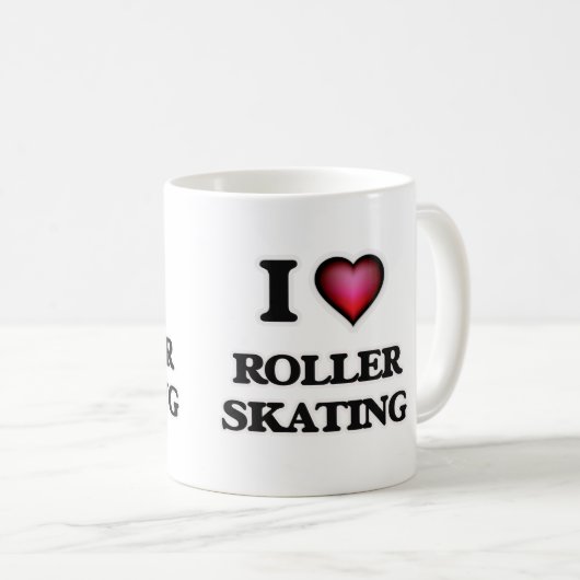 I Love Roller Skating Koffiemok (Voorkant rechts)
