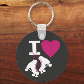 I Love Roller Skating Sleutelhanger (Voorkant)
