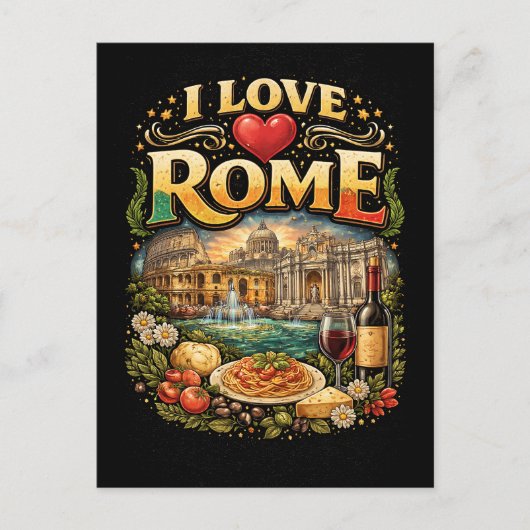 I Love Rome Briefkaart (Voorkant)
