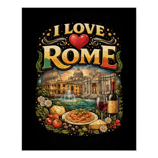 I Love Rome Perfect Poster (Voorkant)