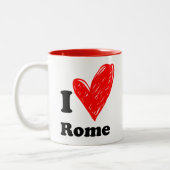 I love Rome Tweekleurige Koffiemok (Links)