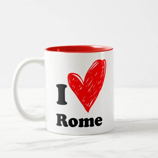 I love Rome Tweekleurige Koffiemok (Links)