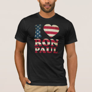 I Love Ron Paul Flag T-shirt