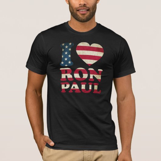 I Love Ron Paul Flag T-shirt (Voorkant)