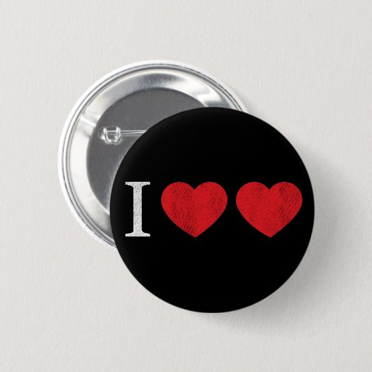 I Love Ronde Button 5,7 Cm (Voorkant /achterkant)
