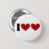 I Love Ronde Button 5,7 Cm (Voorkant /achterkant)
