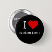  "I love" Ronde Button 5,7 Cm (Voorkant /achterkant)