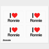 i love ronnie rechthoekige sticker (Vel)