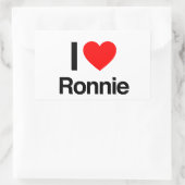 i love ronnie rechthoekige sticker (Tas)