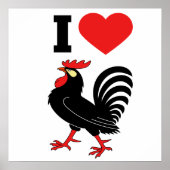 I Love rooster Poster (Voorkant)