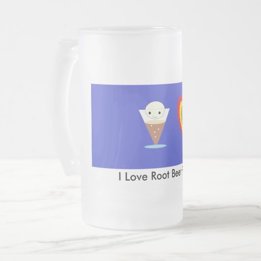 I Love Root Beer Floats Matglas Bierpul (Voorkant links)