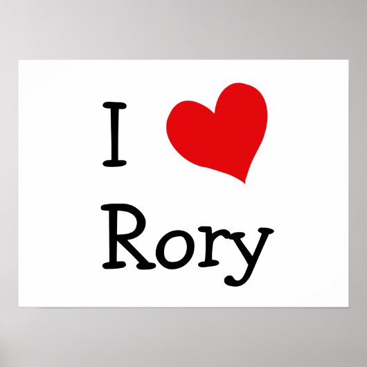 I Love Rory Poster (Voorkant)