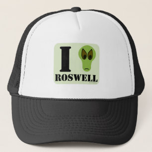 I Love Roswell Funny Alien UFO Logo Art Trucker Pet