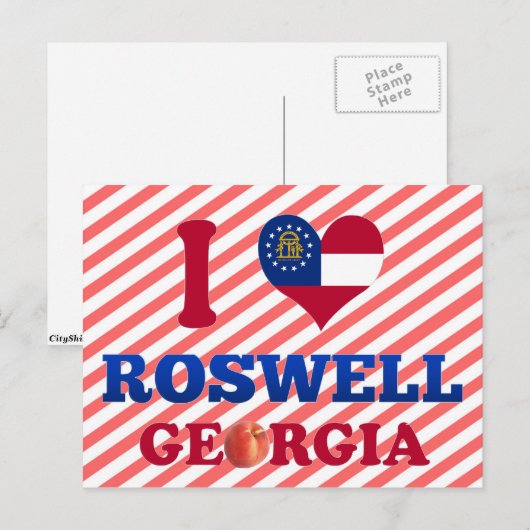 I Love Roswell, Georgia Briefkaart