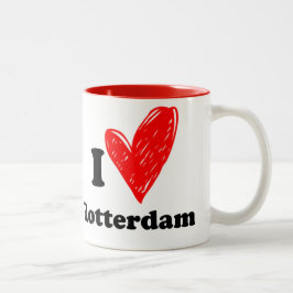I love Rotterdam Tweekleurige Koffiemok