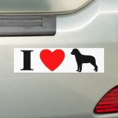 I Love Rottweilers Bumpersticker (Op auto)