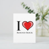 I Love Round Rock Briefkaart (Staand voorkant)
