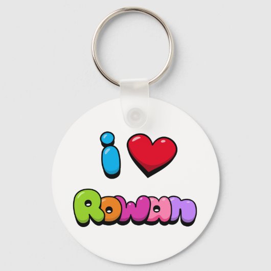 I Love Rowan Sleutelhanger (Achterkant)