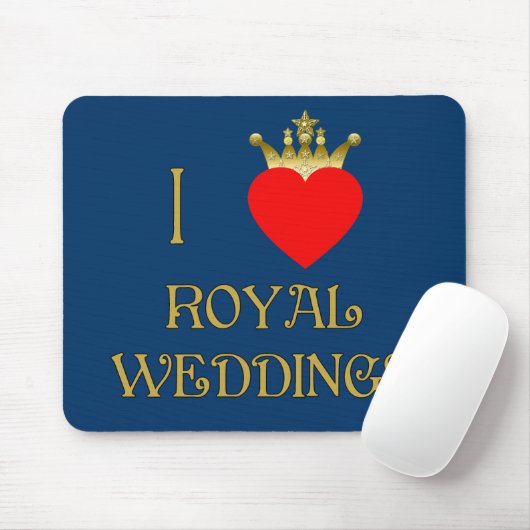 I Love Royal Weddings T-shirts, Mokken, cadeaus Muismat (Met muis)
