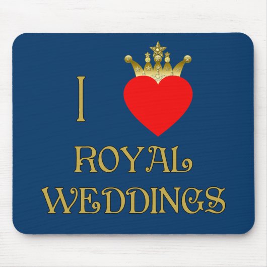 I Love Royal Weddings T-shirts, Mokken, cadeaus Muismat (Voorkant)