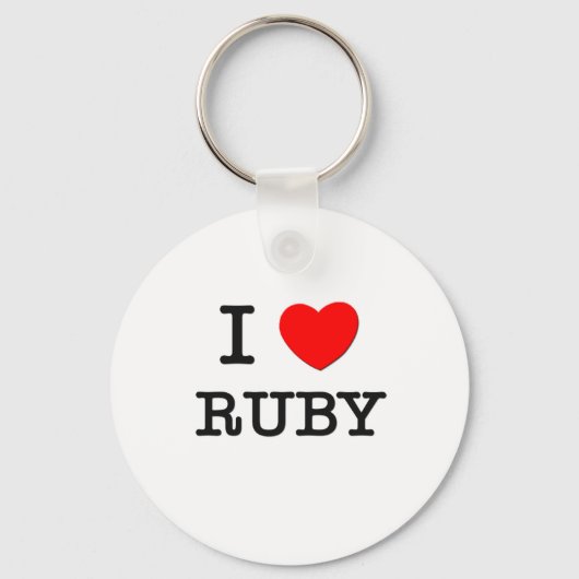 I Love Ruby Sleutelhanger (Voorkant)
