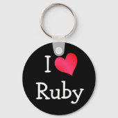I Love Ruby Sleutelhanger (Voorkant)