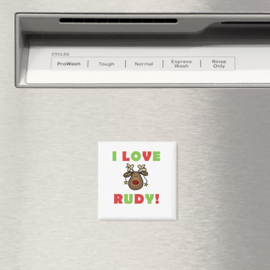 I Love Rudy Tshirts and Gifts Magneet (Insitu (Vaatwasser))