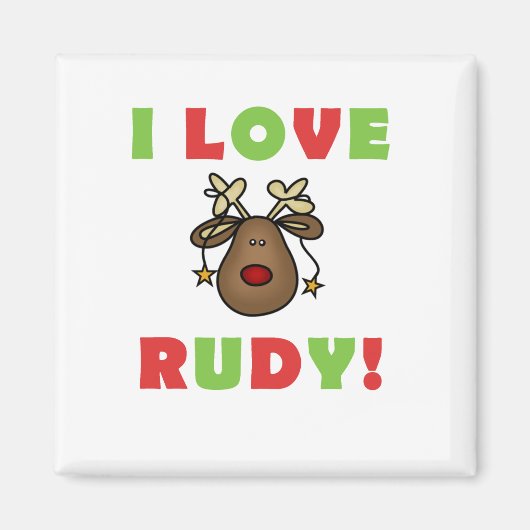 I Love Rudy Tshirts and Gifts Magneet (Voorkant)