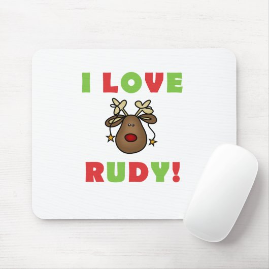 I Love Rudy Tshirts and Gifts Muismat (Met muis)