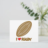 I Love Rugby Briefkaart (Staand voorkant)