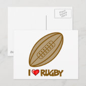 I Love Rugby Briefkaart (Voorkant / Achterkant)