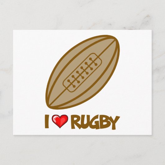 I Love Rugby Briefkaart (Voorkant)