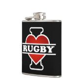 I Love Rugby Heupfles (Links)