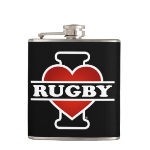 I Love Rugby Heupfles