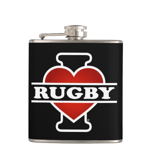 I Love Rugby Heupfles (Voorkant)