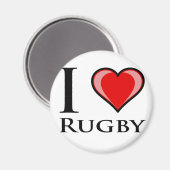 I Love Rugby Magneet (Voorkant / Achterkant)