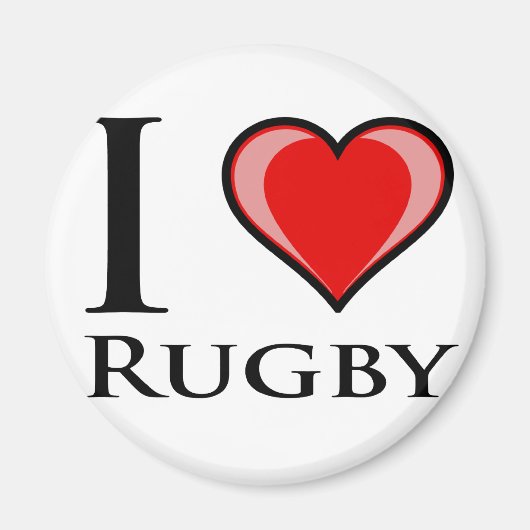 I Love Rugby Magneet (Voorkant)