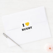 I Love Rugby Ronde Sticker (Envelop)