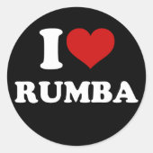 I Love Rumba Ronde Sticker (Voorkant)