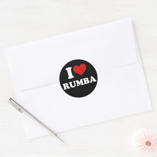 I Love Rumba Ronde Sticker (Envelop)