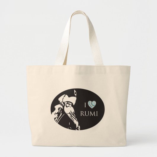 I Love Rumi Canvas tas (Voorkant)