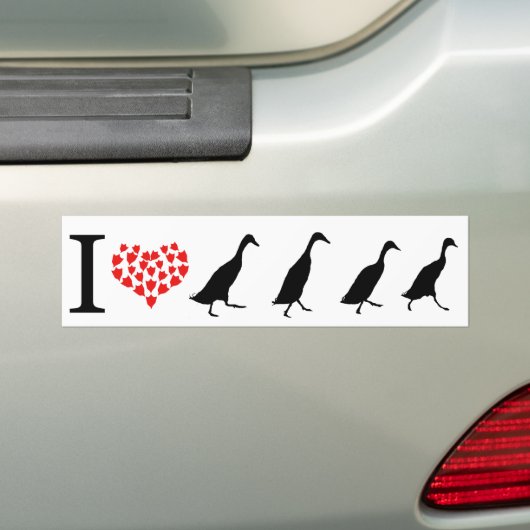 I love runner ducks bumpersticker (Op auto)